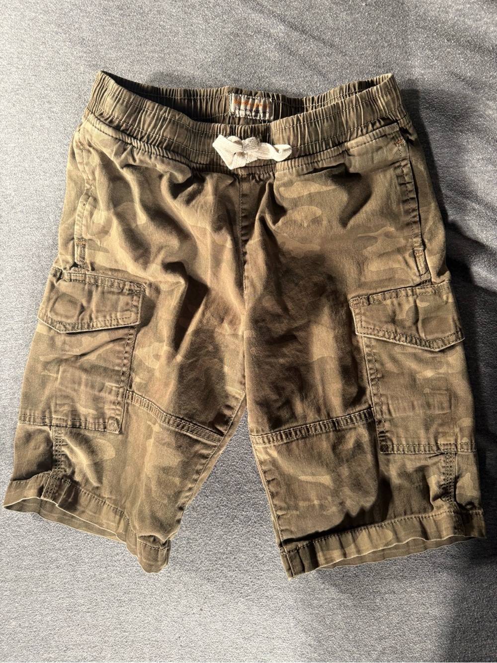 Weatherproof Vintage Boys Camo Cargo Shorts Size M 10/12 Elastic Waist